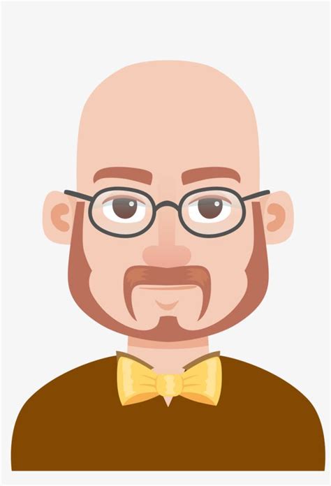 Bald Clipart Hd Png Bald Man Vector Man Clipart Glasses Cartoon Png