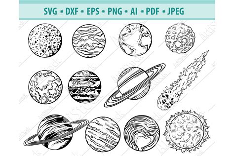 Solar System Svg, Planets Svg, Universe space Dxf, Png, Eps (520935