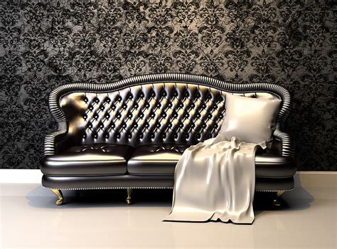 Hd Wallpaper Luxury Sofa Hd Wallpaper Black Leather Couch