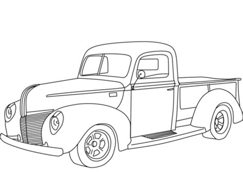 Old Ford Truck Coloring Pages Sketch Coloring Page