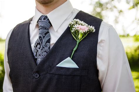 Pink Carnation And Babys Breath Boutonniere