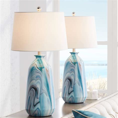 Buy 360 Lighting Carlton Modern Coastal Table Lamps 28 Tall Set Of 2