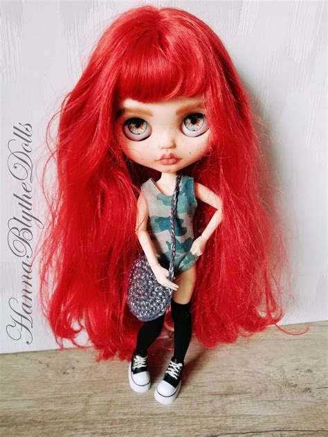 Blythe Doll Custom Ooak Ariel Natural Skin Tone Red Hair Etsy