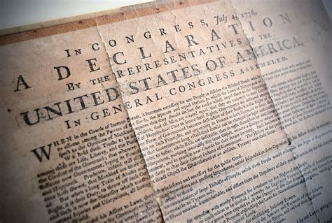 Rare Declaration Of Independence Broadside Donated To University