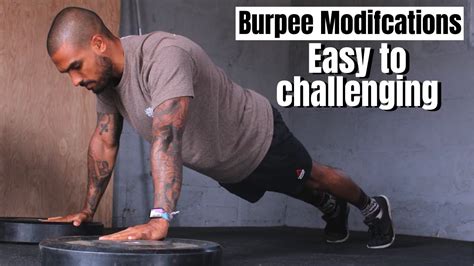 Burpee Variations For Beginners 7 Burpee Modifications Youtube