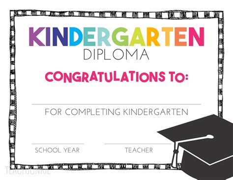 Kindergarten Diploma Free Printable Web Free Preschool Prek And
