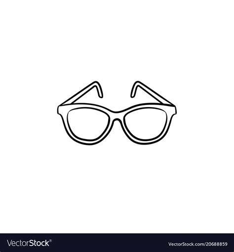 eyeglasses hand drawn sketch icon royalty free vector image