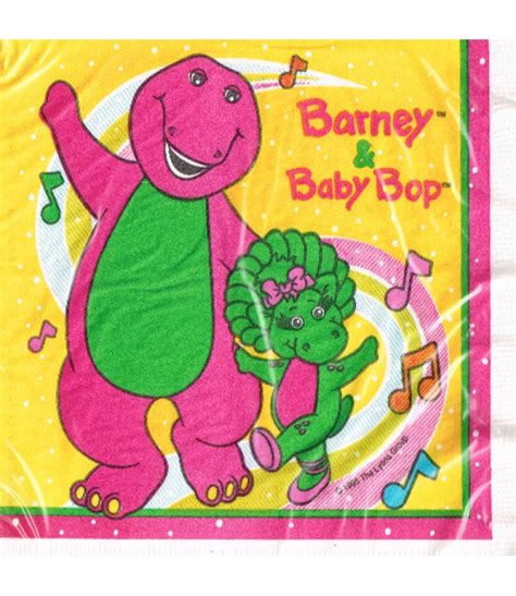 Barney And Baby Bop Vintage 1992 Lunch Napkins 16ct