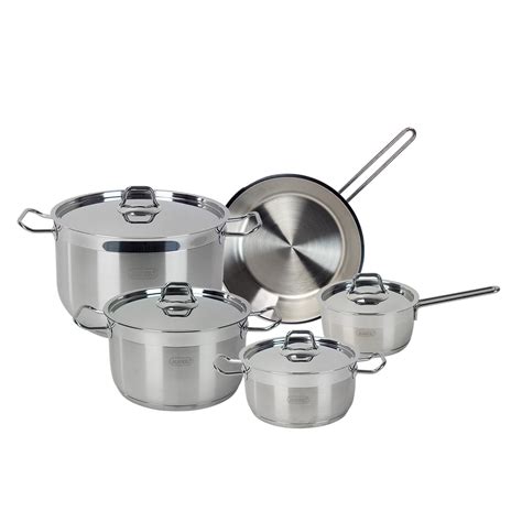 Buy Alberto Stainless Steel Cookware Set 9 Pieces Online Nice