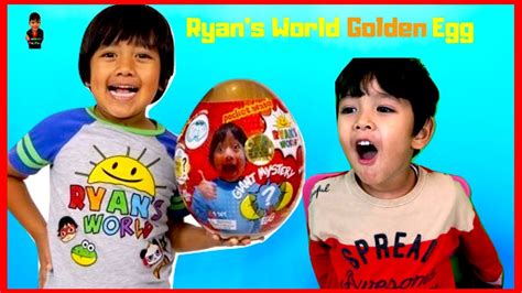 Ryans World Giant Golden Egg Pretend Play Good Kid Will Get Ryans