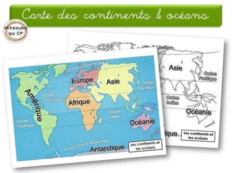 Apprendre les continents et les océans de façon interactive Continents et océans Les