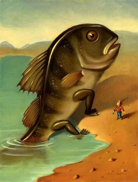 Chris Buzelli Arte Surrealista Arte Dos Peixes Illustration