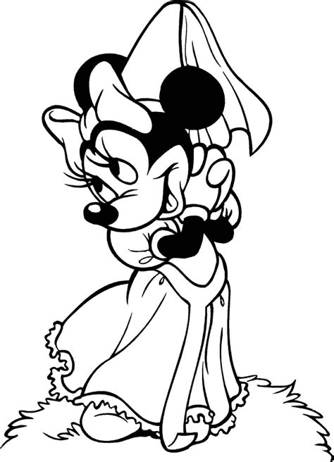 Princess Minnie Mouse Coloring Pages At Free