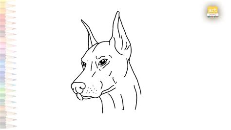 Doberman Dog Head Drawing Dog Drawing Tutorials How To Draw