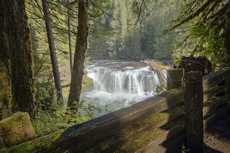 Lower Lewis Falls In Ford Pinchot National Forest Washington