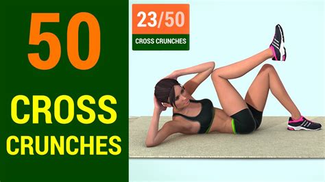 Cross Crunches Challenge Abs And Oblique Home Workout Youtube