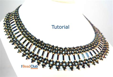 Bugle Bead Collar Pattern Seed Bead Necklace Pattern Etsy