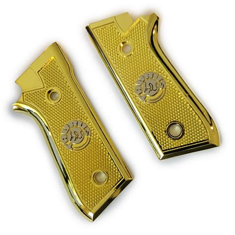 Taurus Pt 99 Pt 92 Pt 100 Pt 101 Metal Grips Gold Nickel Logo Grips