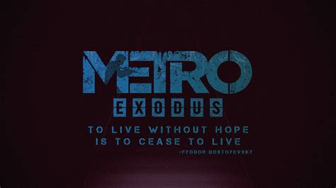 Metro Exodus Video Games Typography Wallpapers Hd