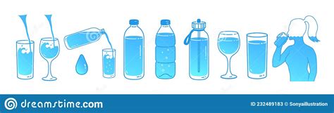 Water Balance Hydration Concept Illustrations Cartoon Vector