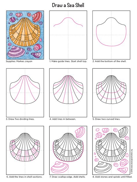 How To Draw A Sea Shell · Art Projects For Kids
