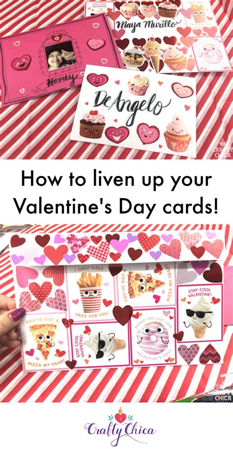 How To Spice Up Your Valentine S Day Cards The Crafty Chica Valentine Day Cards Creative
