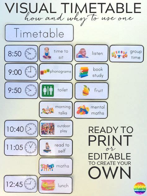 Why And How To Use A Visual Timetable Effectively Visual Timetable