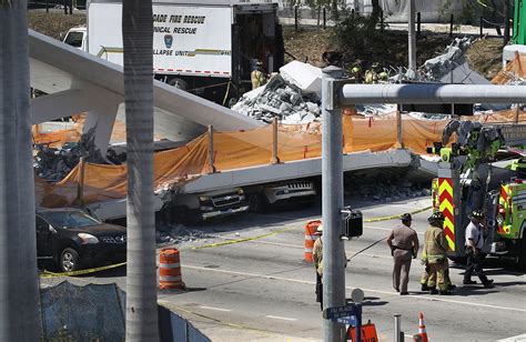 New Pedestrian Bridge Collapses At Florida International