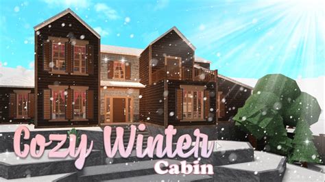 Bloxburg Cozy Winter Cabin Speedbuild Youtube