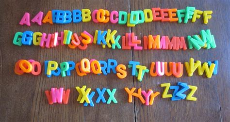 Refrigerator Magnets Letters Alphabet Crafts Repurpose School Teacher