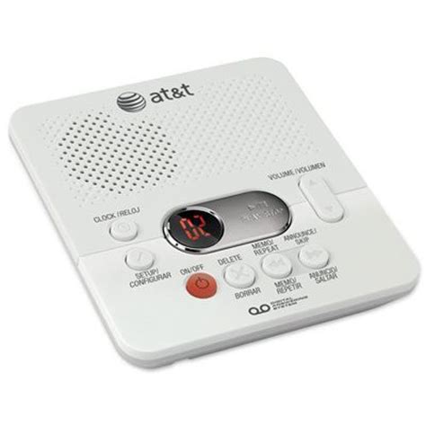 Atandt 1740 Digital Answering System With Time And Day Stamp White