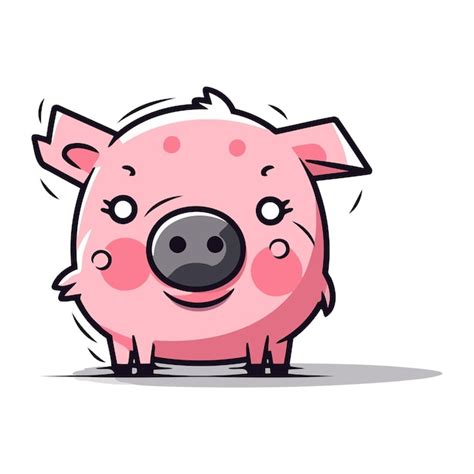 Premium Vector Cute Pig Cartoon Vector Illustration Cute Piggy