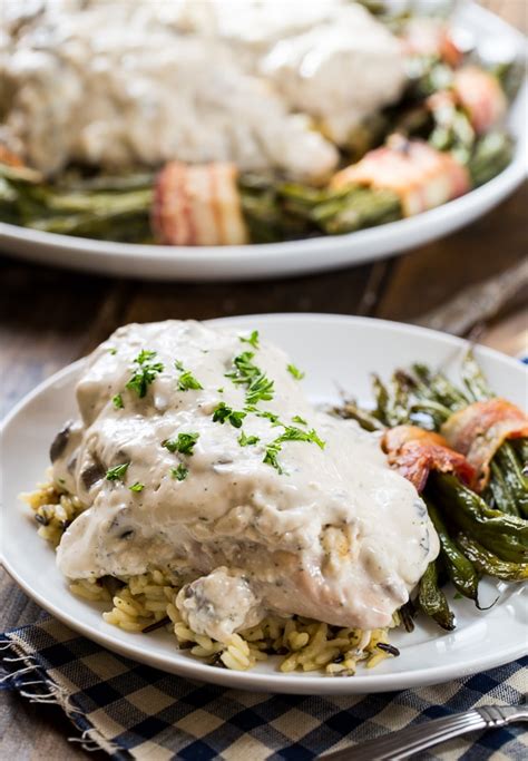 Only 4 ingredients and a few hours in the crock pot. Crock Pot Creamed Chicken - Spicy Southern Kitchen
