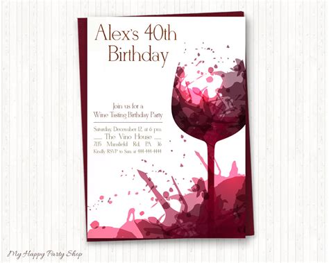 wine birthday invitations adult birthday wine tasting adult