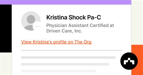 Kristina Shock Pa C Physician Assistant Certified At Driven Care Inc