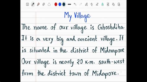 My Village Essay In 150 Words Essay On My Village For Students And