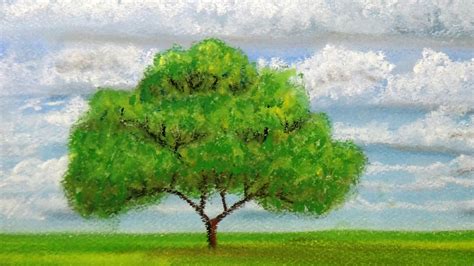 How To Draw A Tree At Distance With Pastels Nature Art Painting Oil