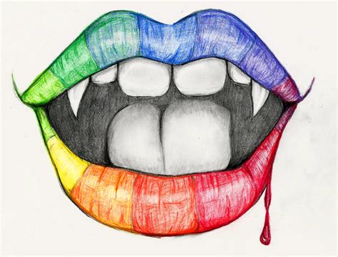 Rainbow Vampire Lips By Aloraharuno On Deviantart