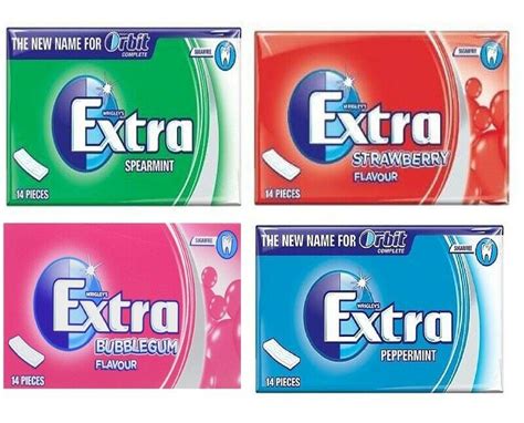 Gum lines the pockets of most americans and has been a staple in american culture for centuries. 12 x Wrigleys Extra Soft Chewing Gum Bubble Gum 4 Flavours ...