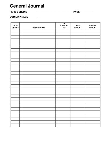 Direct income and direct expenses are the part of trading opening balance : 9 Best Images of Printable Accounting Journal Templates ...