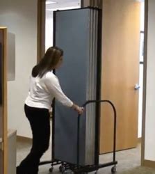 Squat down and grasp the side of the treadmill frame, just in front of the rear supports. Move A Screenflex Room Divider Through A Doorway | Screenflex