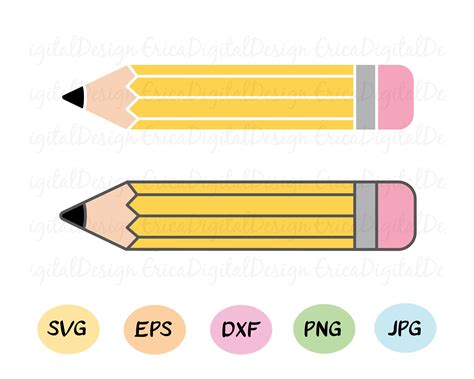 Pencil Svg Cut File Pencil Layered Cutting File Back To School Etsy