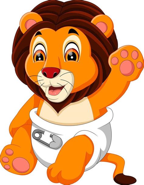 Illustration Of Cute Baby Lion Cartoon 7916649 Vector Art At Vecteezy