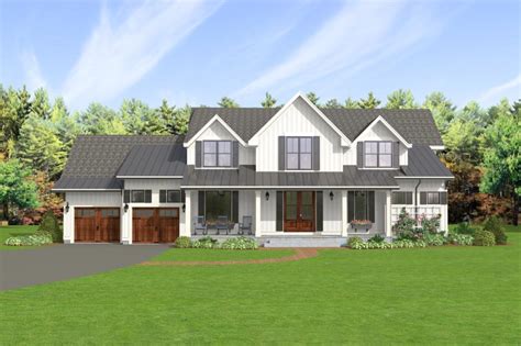 Plan 654007kna Exclusive Modern Farmhouse Plan With First Floor Master