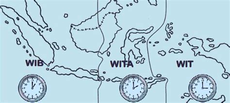 Peta Pembagian Waktu Wilayah Indonesia Terbentang Imagesee