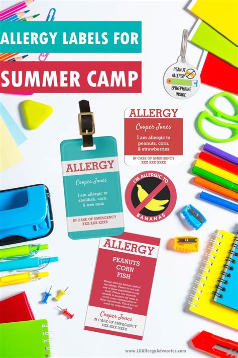 Kids Allergy Labels Kids Allergy Alert Kids Allergies Allergies