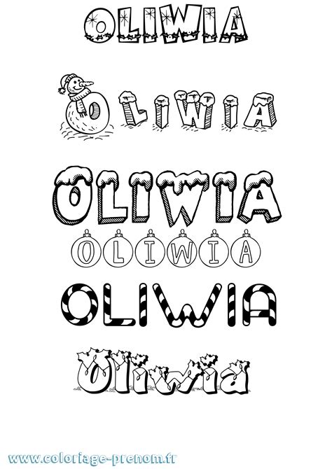 Coloriage Du Prénom Oliwia à Imprimer Ou Télécharger Facilement