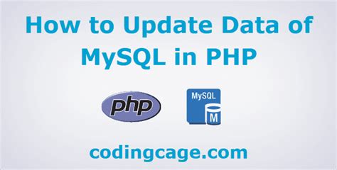 Php Update Data Of Mysql