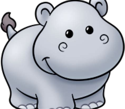 Original Cute Baby Hippo Cartoon Clipart Full Size Clipart