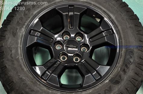 18 Chevrolet Silverado Oem Midnight Factory Black Wheels Tire Sierra